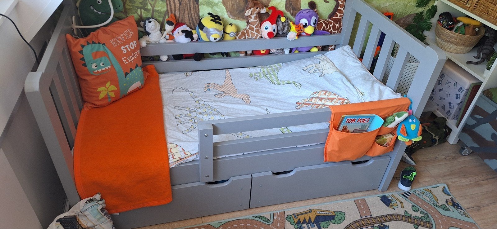 In prijs verlaagd, Kinderbed met lades en lattenbodem, 85 tot 100 cm, Gebruikt, 160 tot 180 cm, Ophalen