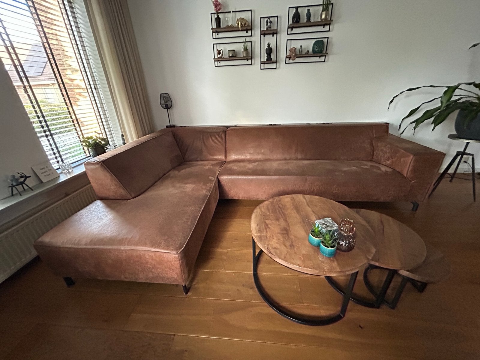 Comfortabele hoekbank, 3x2 meter, microleder, Huis en Inrichting, Ophalen, Gebruikt, Hoekbank, 300 cm of meer