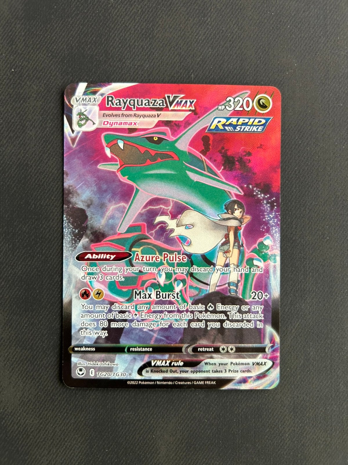 Rayquaza Vmax, Hobby en Vrije tijd, Verzamelkaartspellen | Pokémon, Ophalen of Verzenden, Nieuw, Losse kaart, Foil