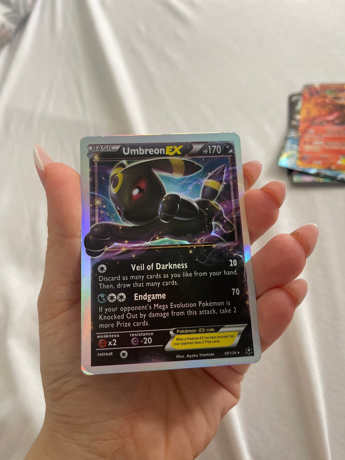 Umbreon EX (55/124), Hobby en Vrije tijd, Verzamelkaartspellen | Pokémon, Ophalen, Zo goed als nieuw