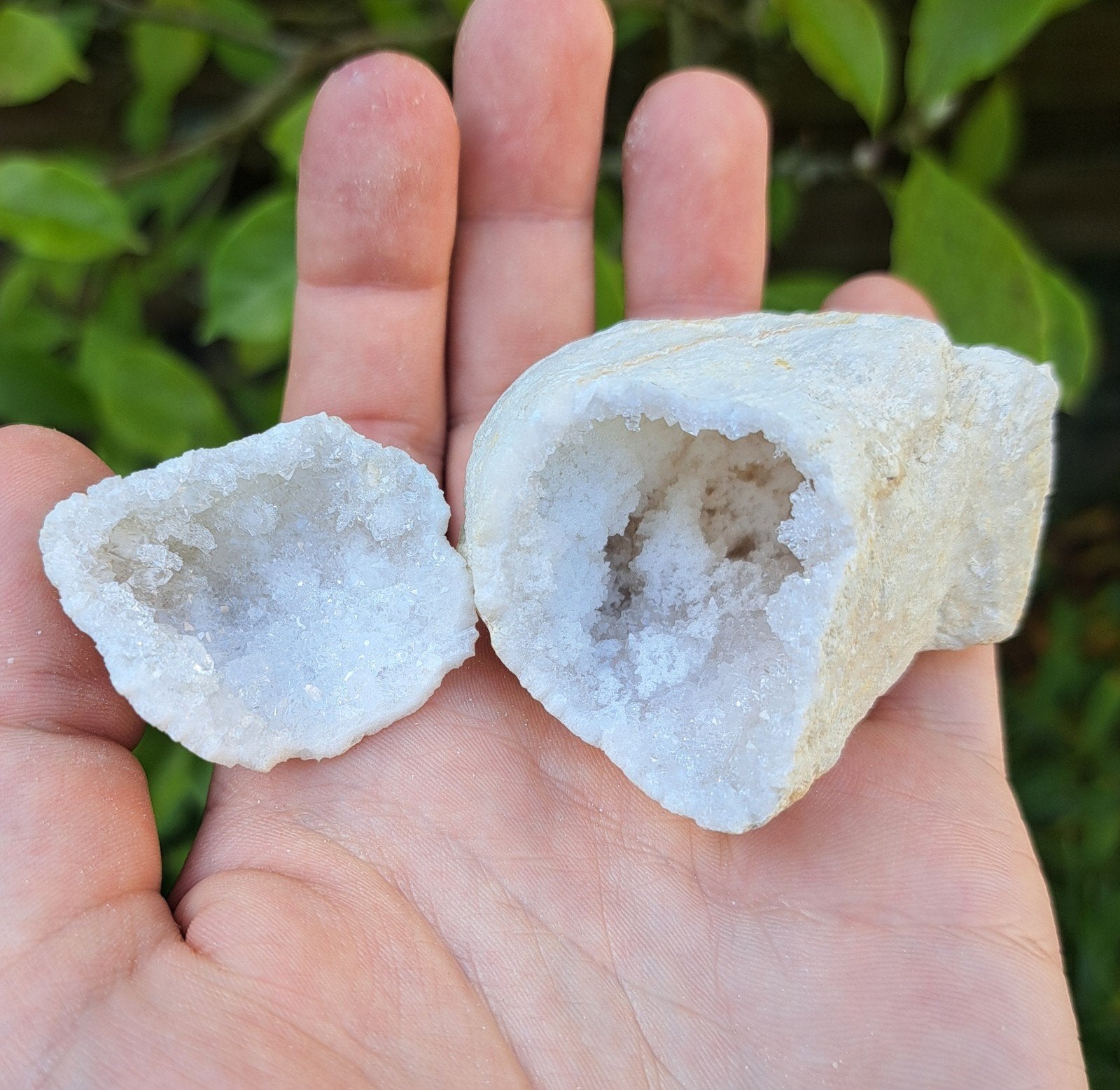 Bergkristal geode setje edelstenen verzameling kristallen, Verzamelen, Ophalen of Verzenden
