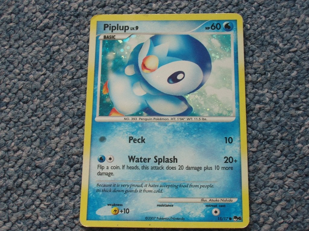 Piplup Holo Promo kaart - Pokemon Organized Play Series 6., Ophalen of Verzenden, Zo goed als nieuw, Losse kaart