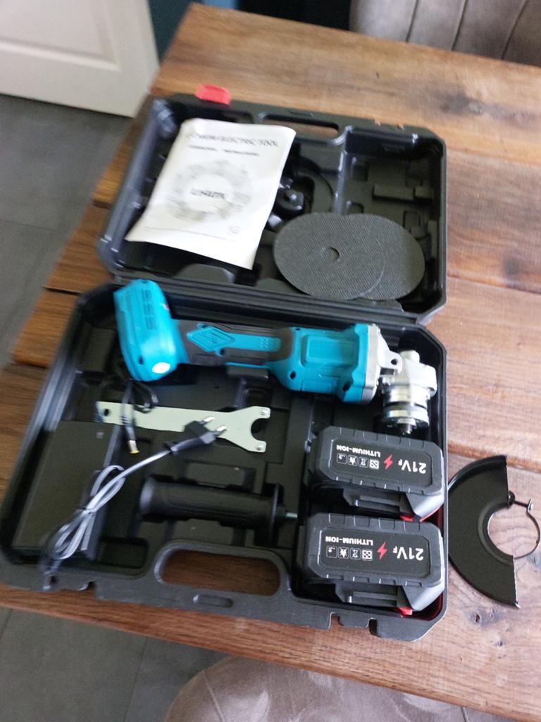 slijptol 21 volt, Doe-het-zelf en Verbouw, Gereedschap | Slijpmachines, Ophalen, Minder dan 700 watt, Haakse handslijpmachine