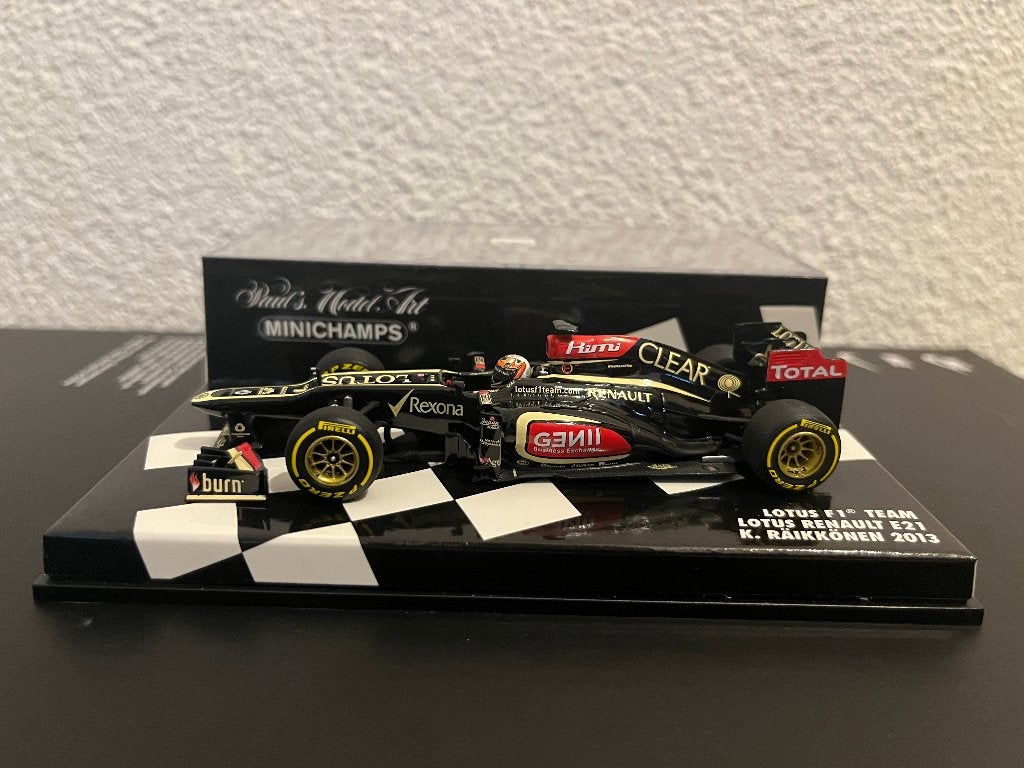 Lotus Renault E21 2013 K. Raikkonen F1 1:43 Minichamps, Ophalen, Zo goed als nieuw, Auto, MiniChamps