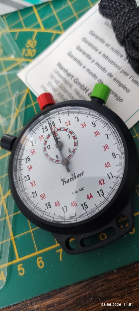 Hanhart Amigo Stopwatch – Vintage / NOS – Made in W. Germany, Ophalen of Verzenden