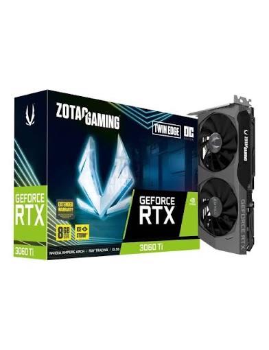 ZOTAC GAMING GeForce RTX 3060 Ti Twin Edge OC 8GB GDDR6, HDMI, PCI-Express 4, Ophalen of Verzenden, Zo goed als nieuw