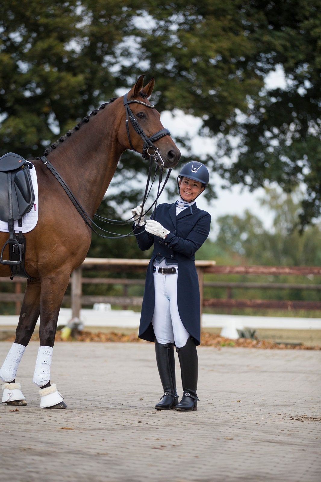 Samshield donker blauwe slipjas Crystal Fabric Permanente, Dressuur, Ophalen of Verzenden, Zo goed als nieuw, Dames