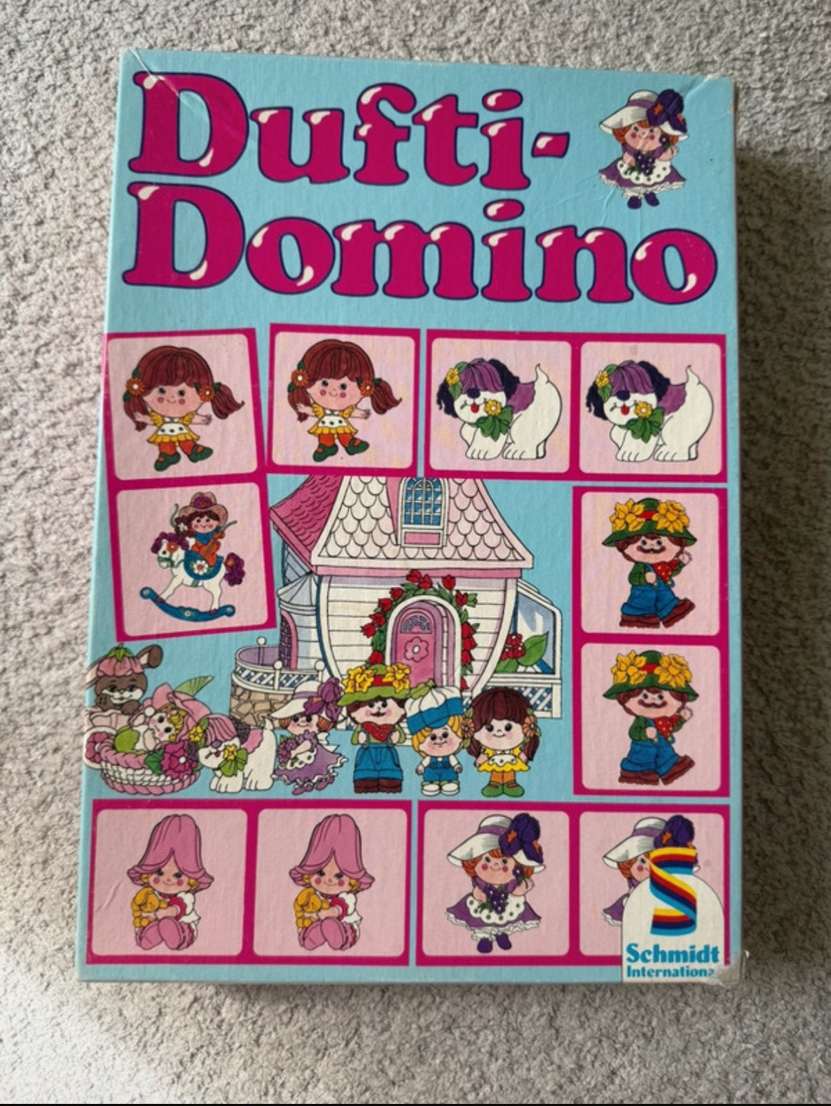 Vintage Dufti-Domino Domino Spel Schmidt, Een of twee spelers, Ophalen of Verzenden, Gebruikt