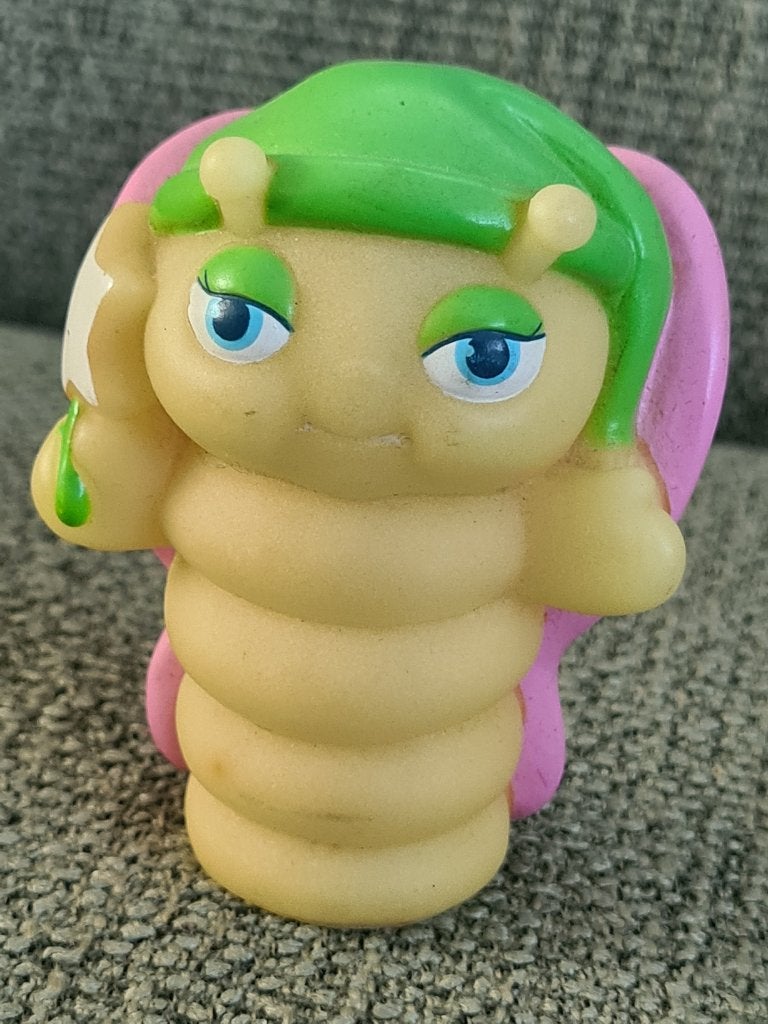 Glo friends worm glow in the dark vintage poppetje playskool, Gebruikt, Playskool hasbro, Ophalen of Verzenden, Nvt