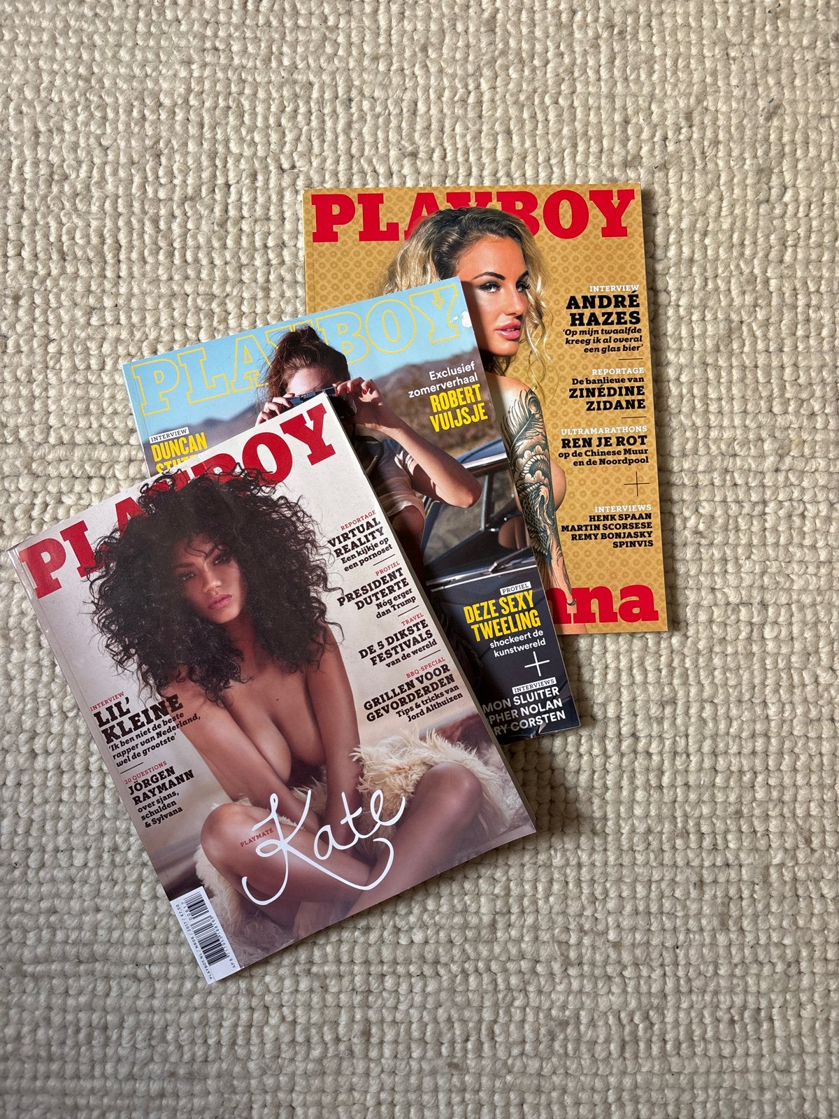 Playboy magazines - 3 stuks uit 2017, Boeken, Tijdschriften en Kranten, Ophalen, Gelezen, Glossy