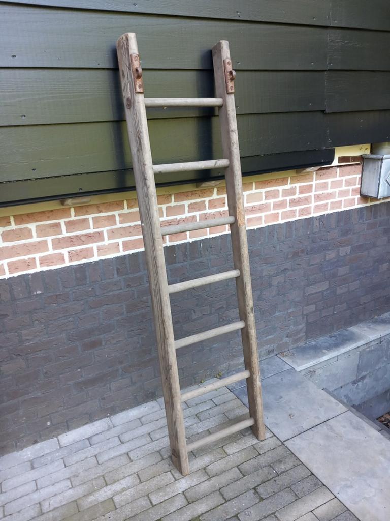 Oude ladder, Antiek en Kunst, Curiosa en Brocante, Ophalen of Verzenden