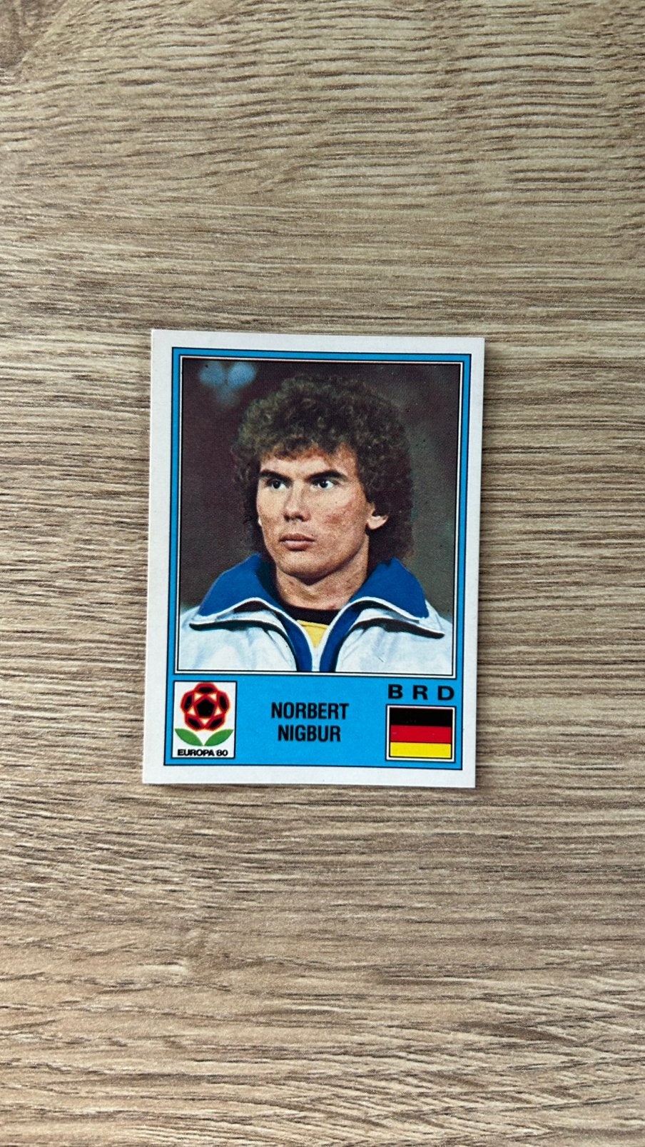 Panini Europa 80 plaatje Norbert Nigbur EK 80, Verzenden, Zo goed als nieuw, Plaatje
