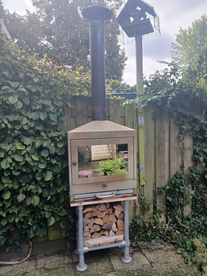 TE KOOP CUIJK SOLIDE TERRAS KACHEL RVS, Ophalen, Gebruikt