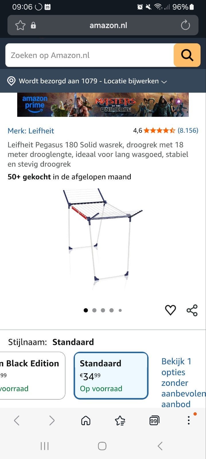 Nieuw wasrek - Leifheit Pegasus 180 Solid  - Nieuw in, Ophalen, Nieuw