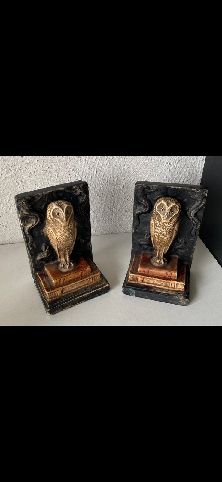 * jaren ‘80 UILEN-BOEKENSTEUNEN ‘ART DECO-STIJL’, Meerkleurig, Overige stijlen, Ophalen of Verzenden, Zo goed als nieuw