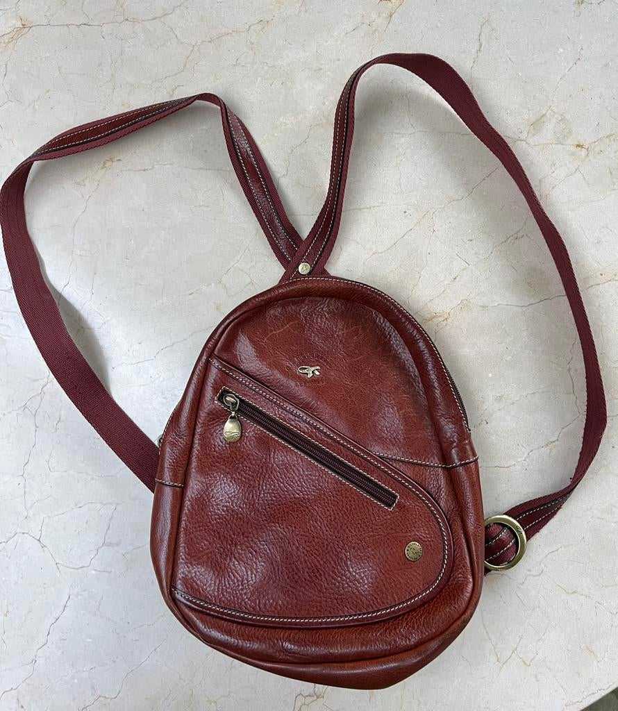 Leren rugzakje Gil Holsters, Ophalen of Verzenden, Zo goed als nieuw, Bruin, Leer