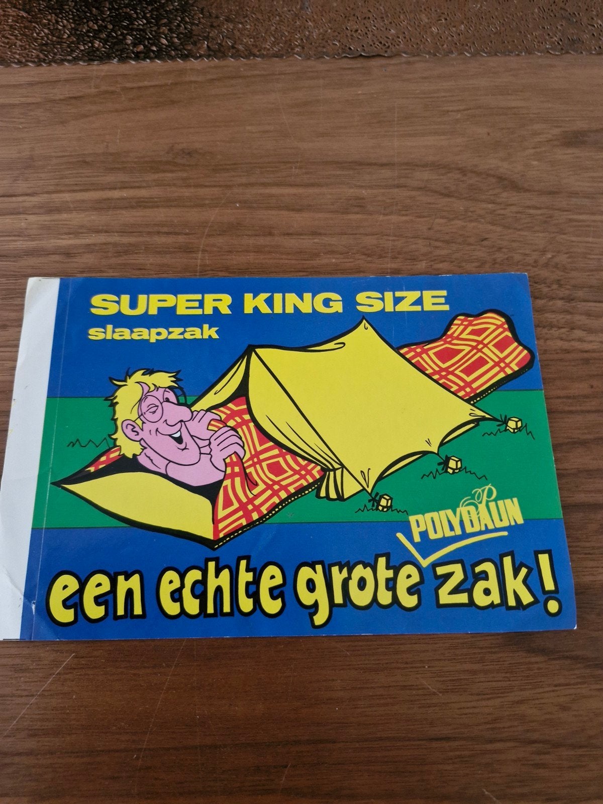 G 137 Vintage Polydaun Super King Size Slaapzak Sticker, Ophalen of Verzenden, Gebruikt