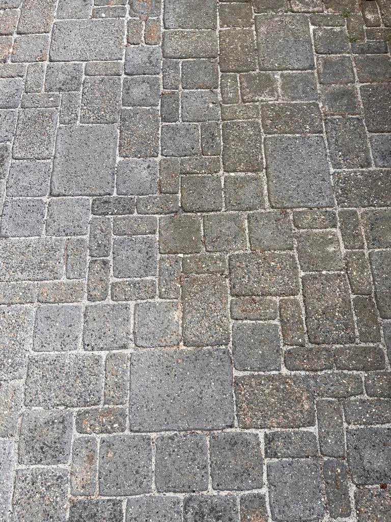 Betonnen straatstenen diverse formaten, Tuin en Terras, Tegels en Klinkers, Ophalen, Gebruikt, Overige typen, 10 m² of meer