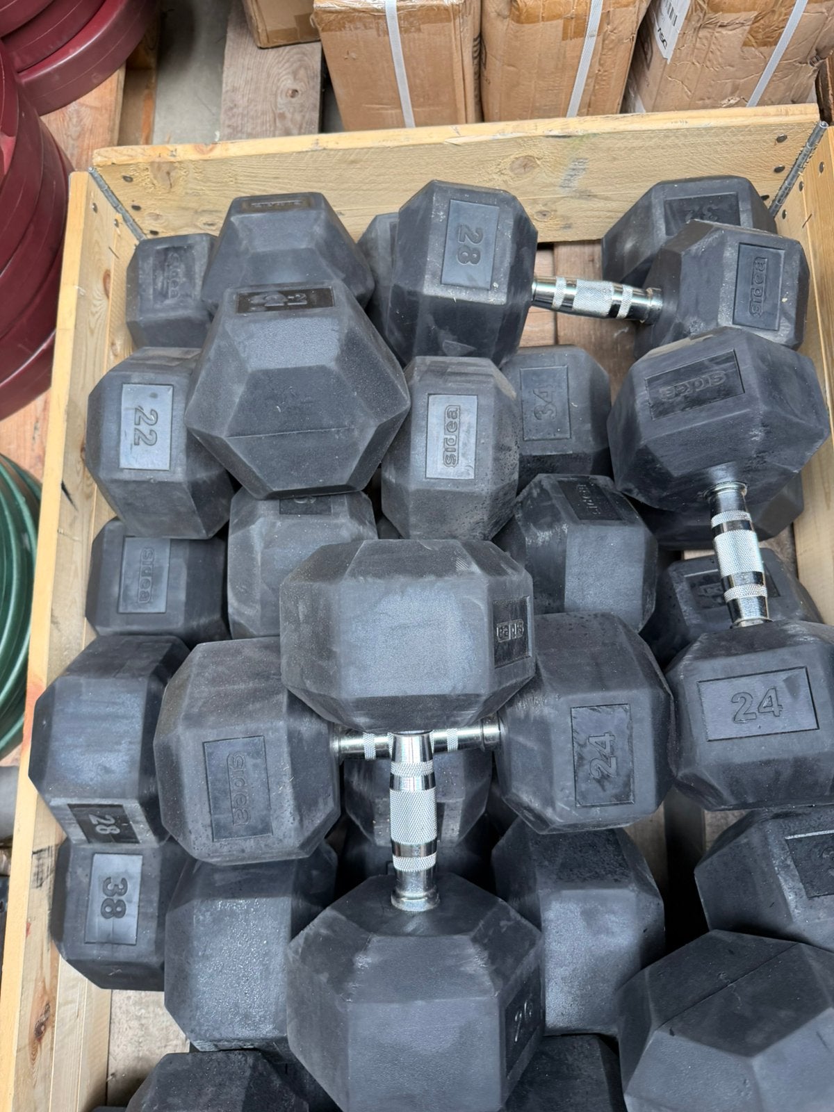 Sidea Hexa Dumbells 22kg t/m 40kg, Ophalen, Gebruikt, Dumbbell