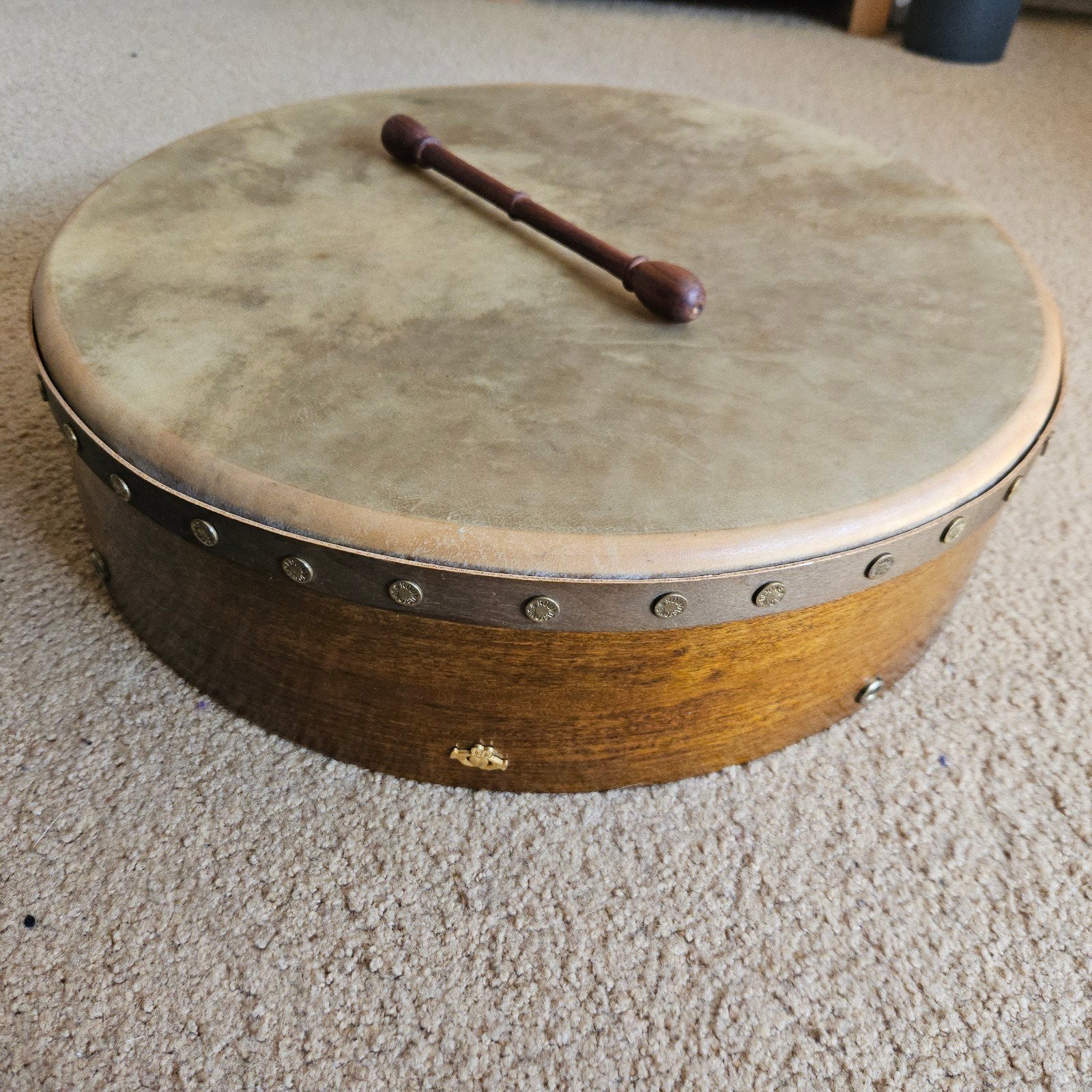 Bodhran, authentiek uit Ierland, Muziek en Instrumenten, Percussie, Ophalen of Verzenden, Zo goed als nieuw, Trommel