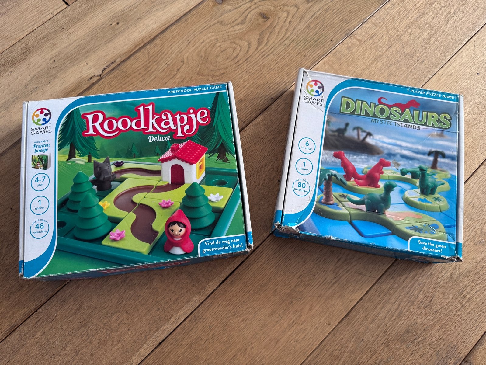 Smart Games: Roodkapje & Dinosaurs  (2 spellen), Ophalen of Verzenden, Zo goed als nieuw, Jongen of Meisje