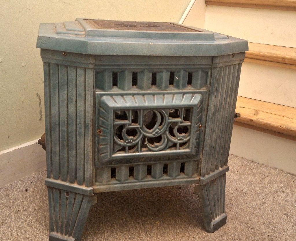 Gietijzeren kachel Art Deco, Huis en Inrichting, Ophalen, Gebruikt, Hout, Houtkachel