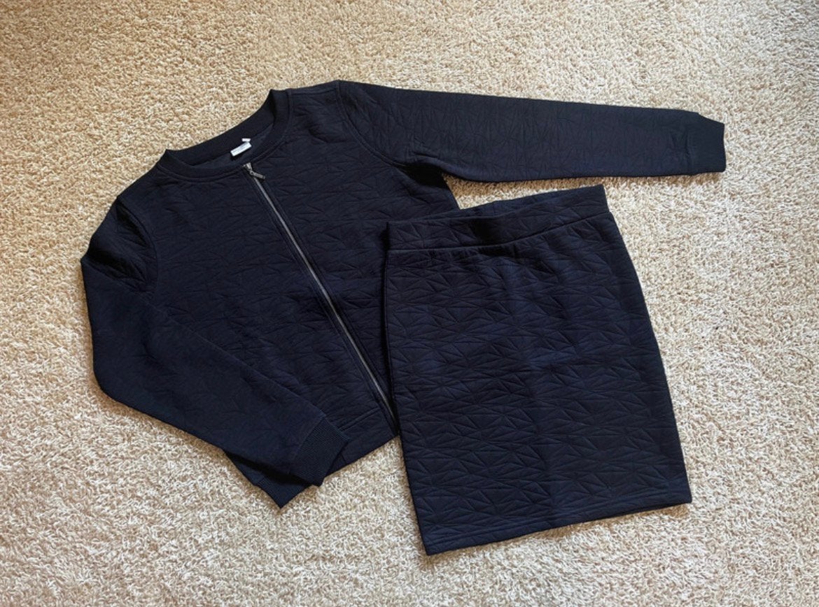 Jacqueline de Yong set zwart rok + bomber vest mt. XS, Zwart, Ophalen of Verzenden, Zo goed als nieuw, Maat 34 (XS) of kleiner