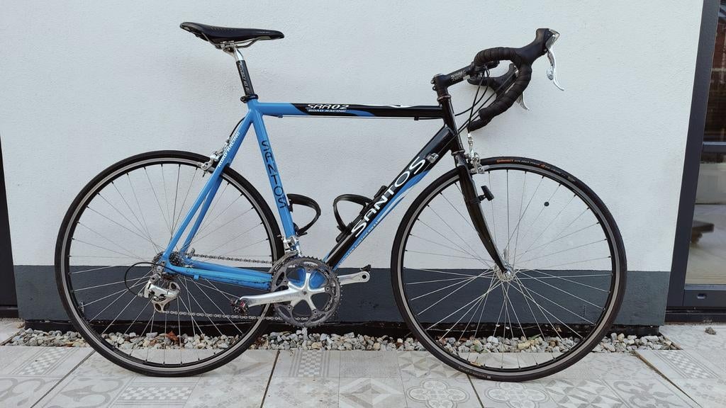 Santos Racefiets - Blauw/Zwart, Goede Staat, 28 inch, Gebruikt, Aluminium, 15 tot 20 versnellingen