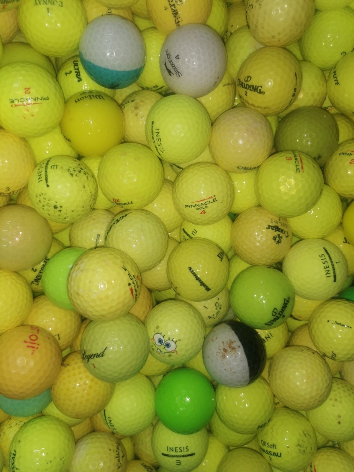 Gele golfballen mix 80 stuks, Ophalen of Verzenden, Bal(len)