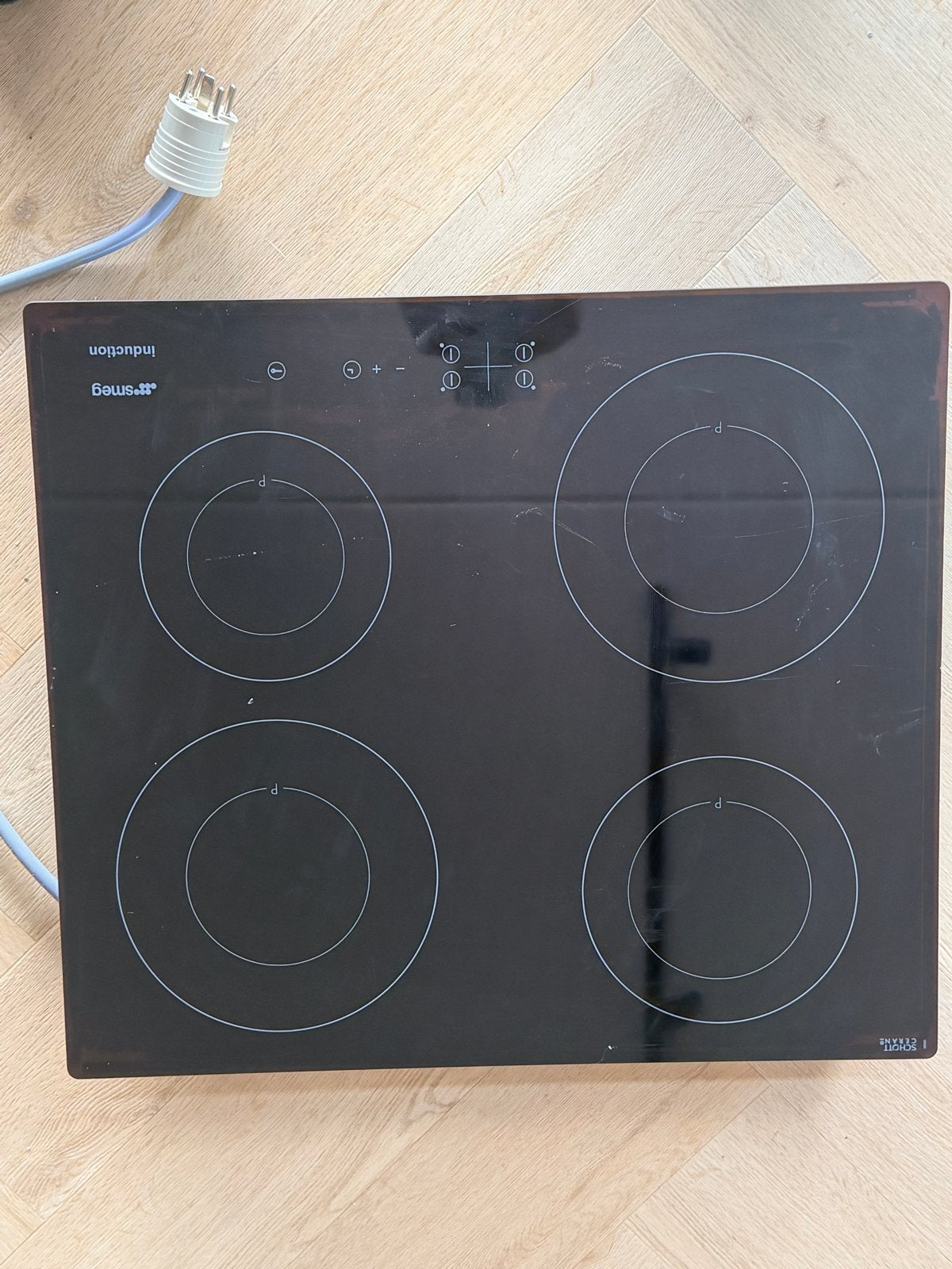 TEAB Smeg inductiekookplaat - 4 zones, gebruikt, Ophalen, Gebruikt, 4 kookzones, Inductie