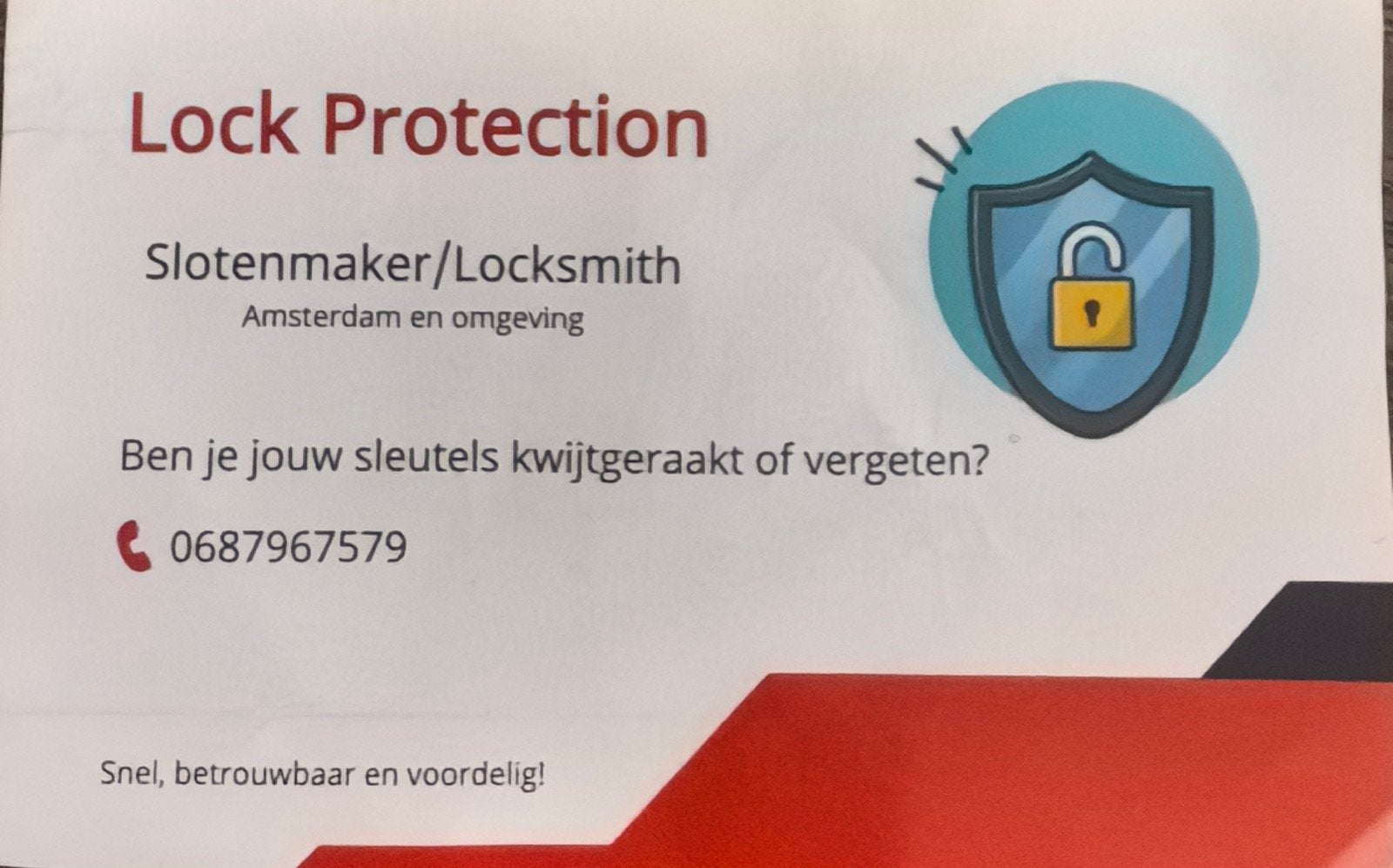 Slotenmaker nodig? Buitengesloten? Sleutelvergeten?