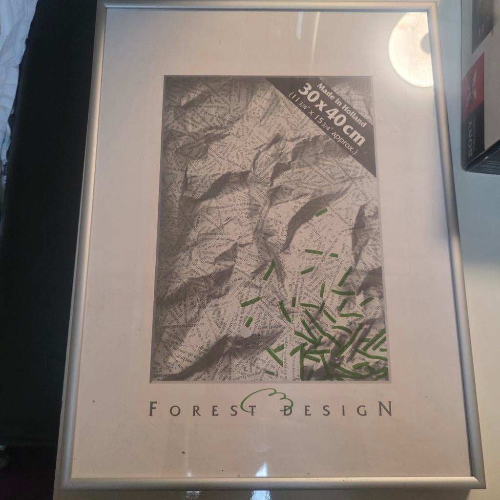 Nieuwe fotolijst 30x40 cm - Zilverkleurig metaal, Minder dan 50 cm, 50 tot 75 cm, Metaal of Aluminium, Nieuw