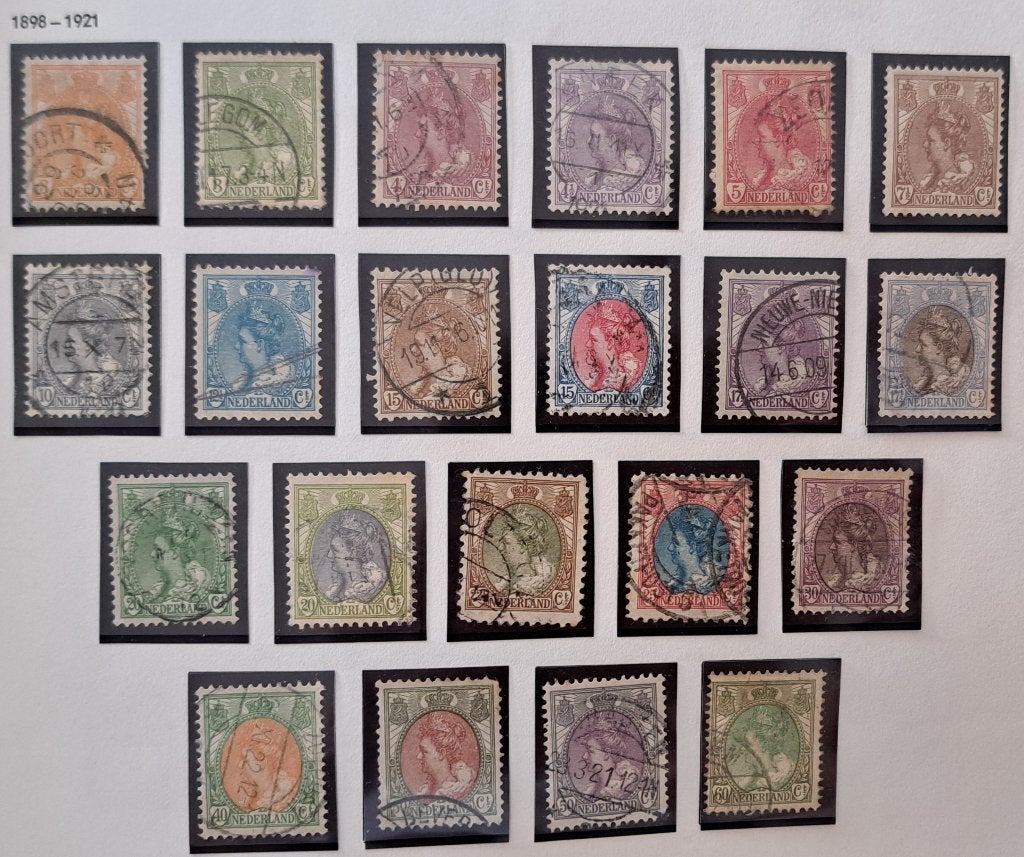 Nederland 1899/1921 nvph 56/76 gest. (Davo), Ophalen of Verzenden, T/m 1940, Gestempeld