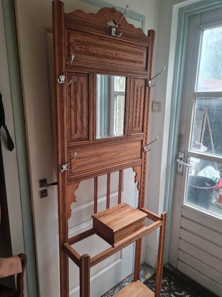 Antieke massief eiken wandkapstok, Heikant 21 Kaatsheuvel, Belle Vieille Brocante, Zo goed als nieuw, Jolandamonsieurs@gmail.com
