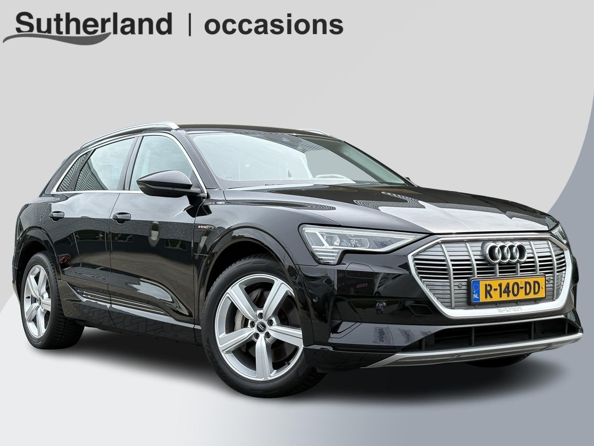 Audi e-tron 55 quattro Advanced edition 95 kWh | SOH 93,6% |, Auto's, Automaat, 131 €/maand, Stof, Zwart