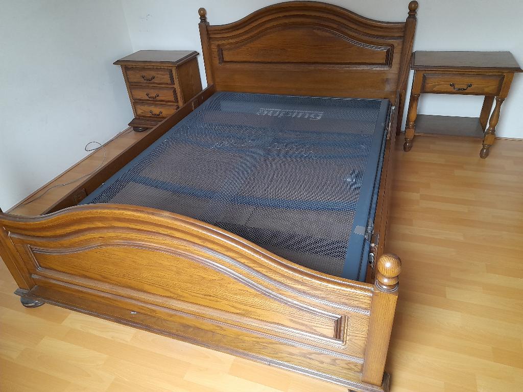 Eiken slaapkamer, Huis en Inrichting, Ophalen, Gebruikt, Tweepersoons