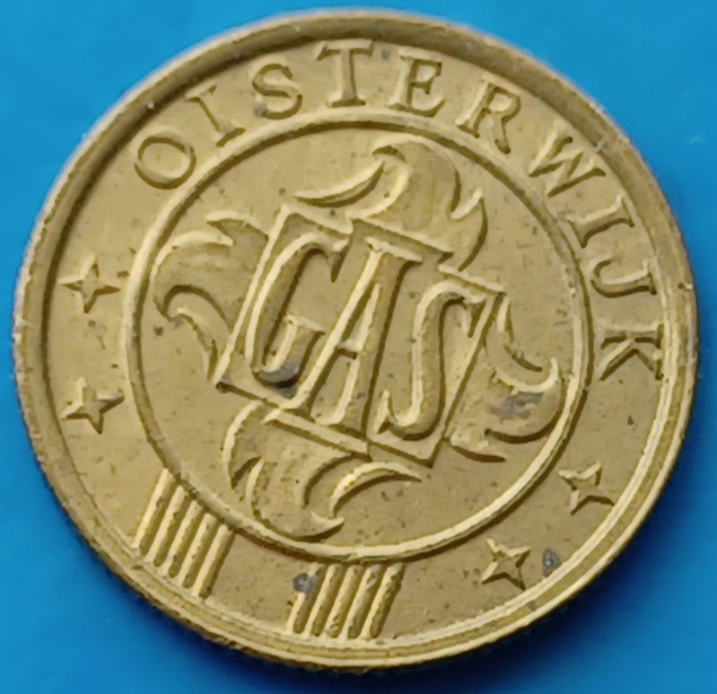 Gaspenning Oisterwijk (10 cent messing), Verzenden, Overige materialen