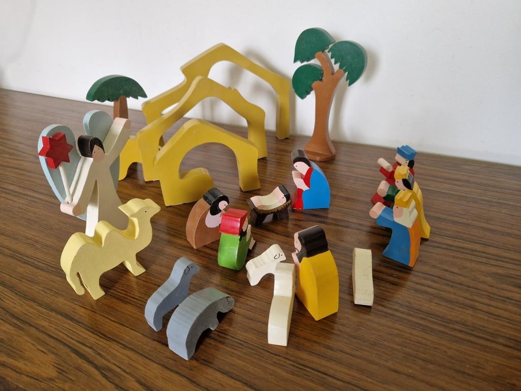 Houten kerststal, Ophalen of Verzenden, Gebruikt, Meubelstuk of Keukentje