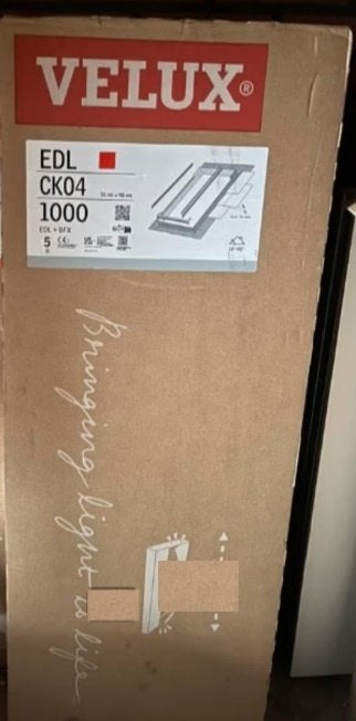 1 x Velux EDL CK04 1000 + BFX, Ophalen, Minder dan 80 cm, 80 tot 120 cm, Nieuw