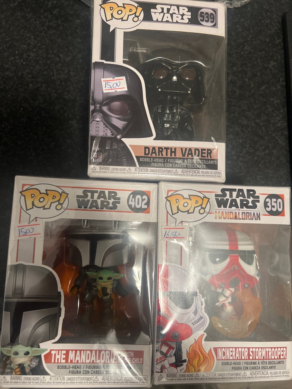 Star Wars Funko Pop! Figuren - Darth Vader, Mandalorian, Verzamelen, Ophalen of Verzenden, Zo goed als nieuw