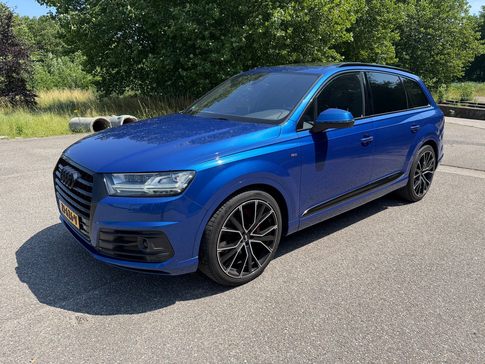 AUDI Q7 3.0 TFSI S-LINE | 410 PK | FULL OPTION | PANORAMADAK, 2995 cc, Blauw, Particulier, SUV of Terreinwagen