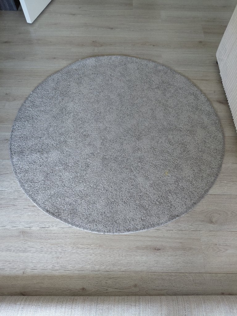 STOENSE Vloerkleed, laagpolig, middengrijs, IKEA, Ophalen, Rond, Zo goed als nieuw, Grijs