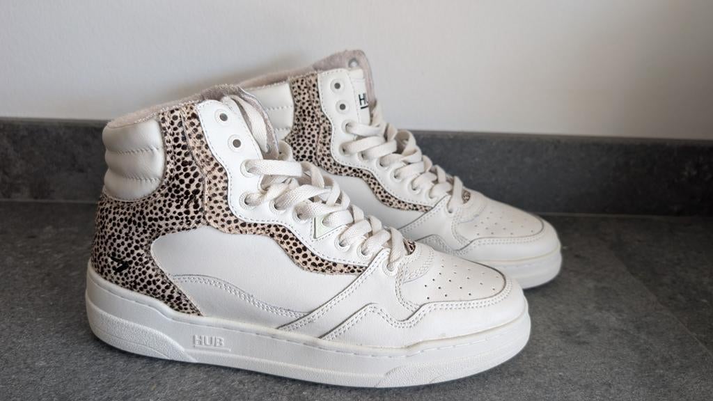 HUB dames sneakers grip L59 pony hair maat 41, Ophalen, Wit, Hub, Sneakers of Gympen