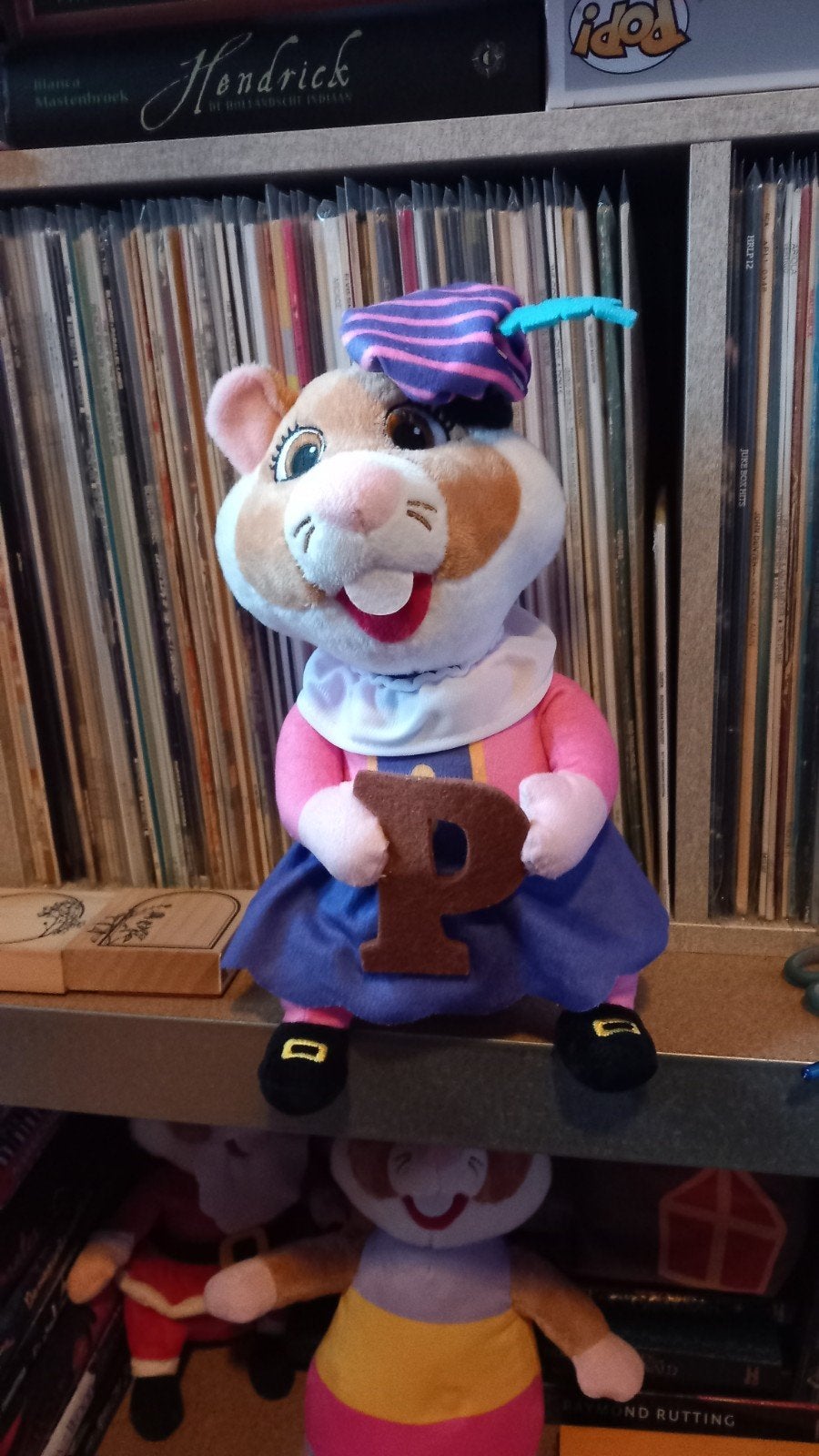 hamster knuffel Albert Heijn sinterklaas Piet, Ophalen of Verzenden, Gebruikt, Hamster, Met kleding of accessoire