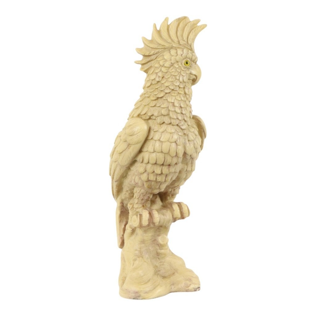 A. Santini Kaketoe Beeld Sculptuur Albast Resine 37cm, Ophalen of Verzenden, Gebruikt, Dier