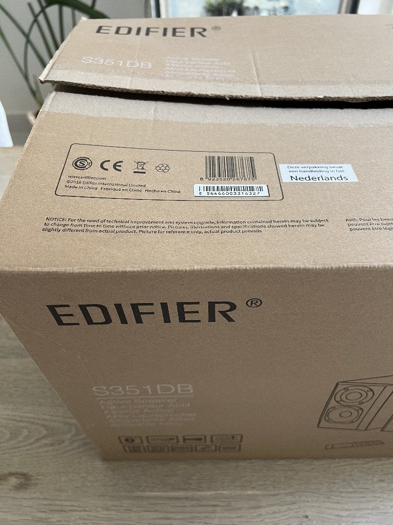 Edifier S351DB 2.1 speakerset zwart (met doos), Audio, Tv en Foto, Stereo speakers, Ophalen of Verzenden, Zo goed als nieuw, Afstandsbediening