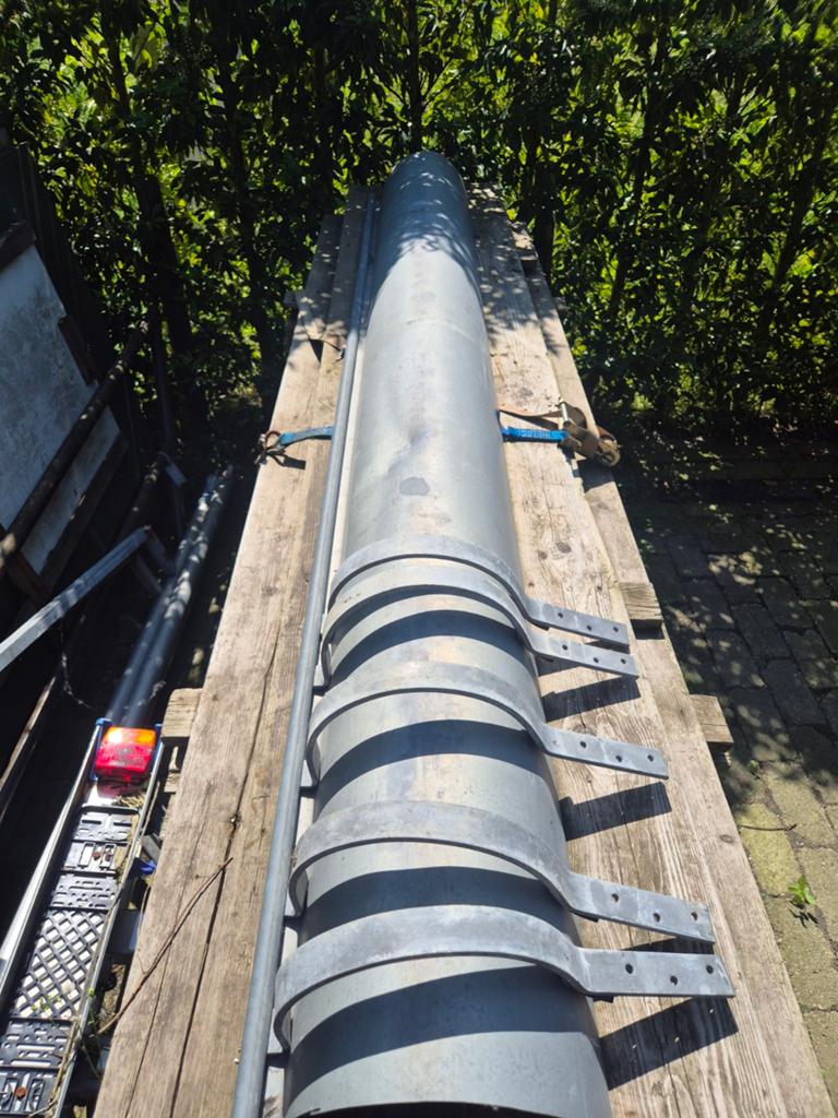 Dagoot 210 lang met  5 beugels, Doe-het-zelf en Verbouw, Ophalen of Verzenden, Gebruikt, Overige metalen