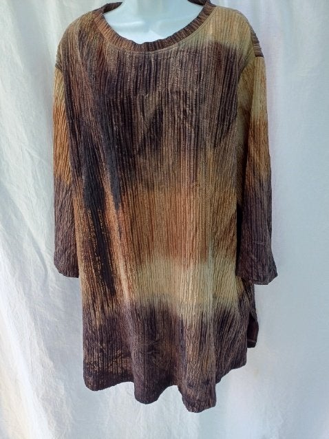 Stoere zwart-bruine damestrui van crepestof mt 52 Verpass, Bruin, ., Maat 46/48 (XL) of groter, Ophalen of Verzenden