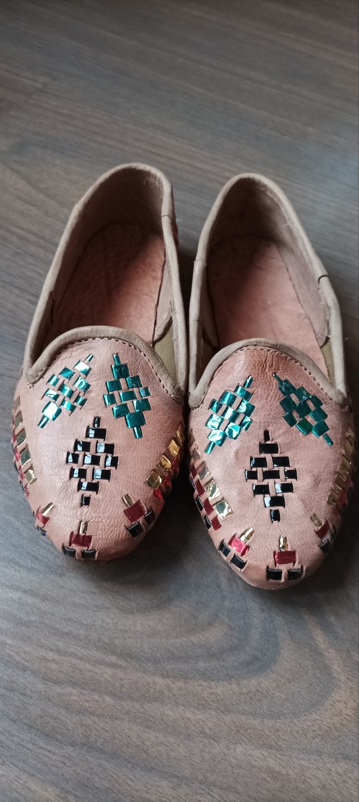 Mocassins van echt leer, maat 34/35, Ophalen, Gedragen, Bruin, Espadrilles of Moccasins
