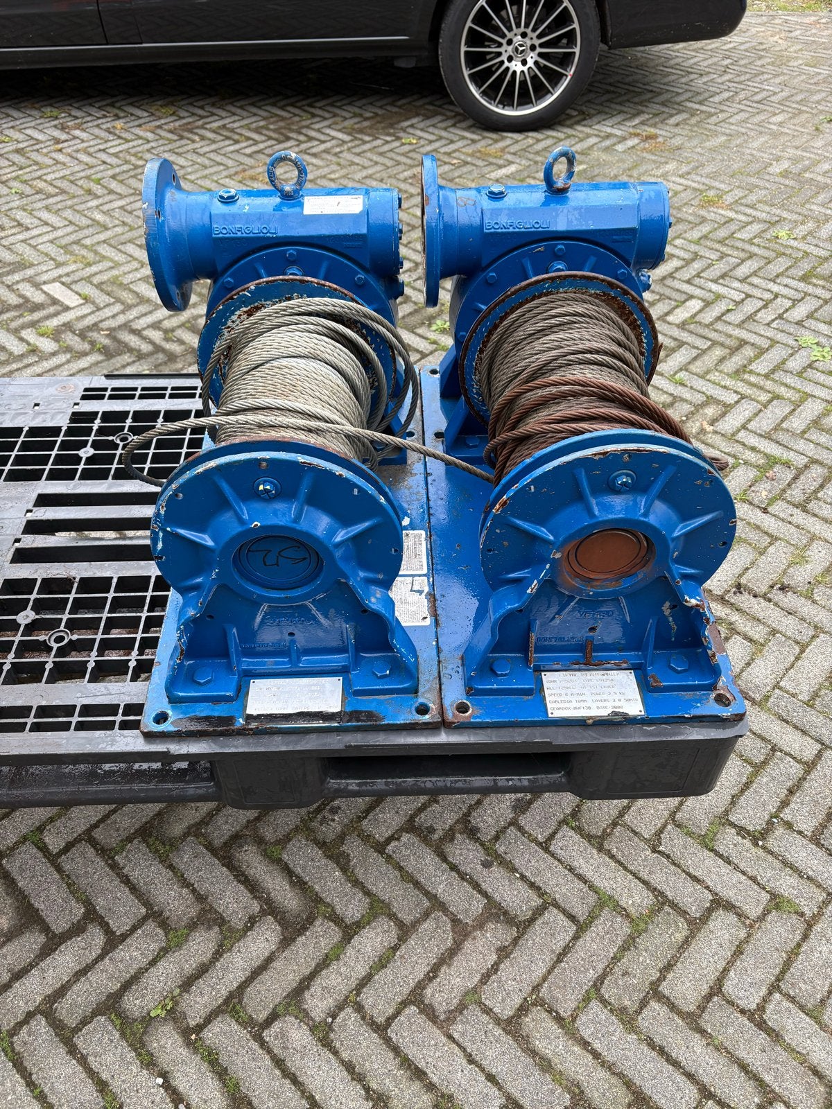 Bonfiglioli VF 130 Lier met Staalkabel - 2 Stuks, Ophalen, Gebruikt, Elektrisch